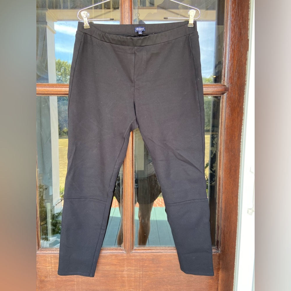 Madewell Ponte‎ pants. Pull on stretchy black pants. (12)